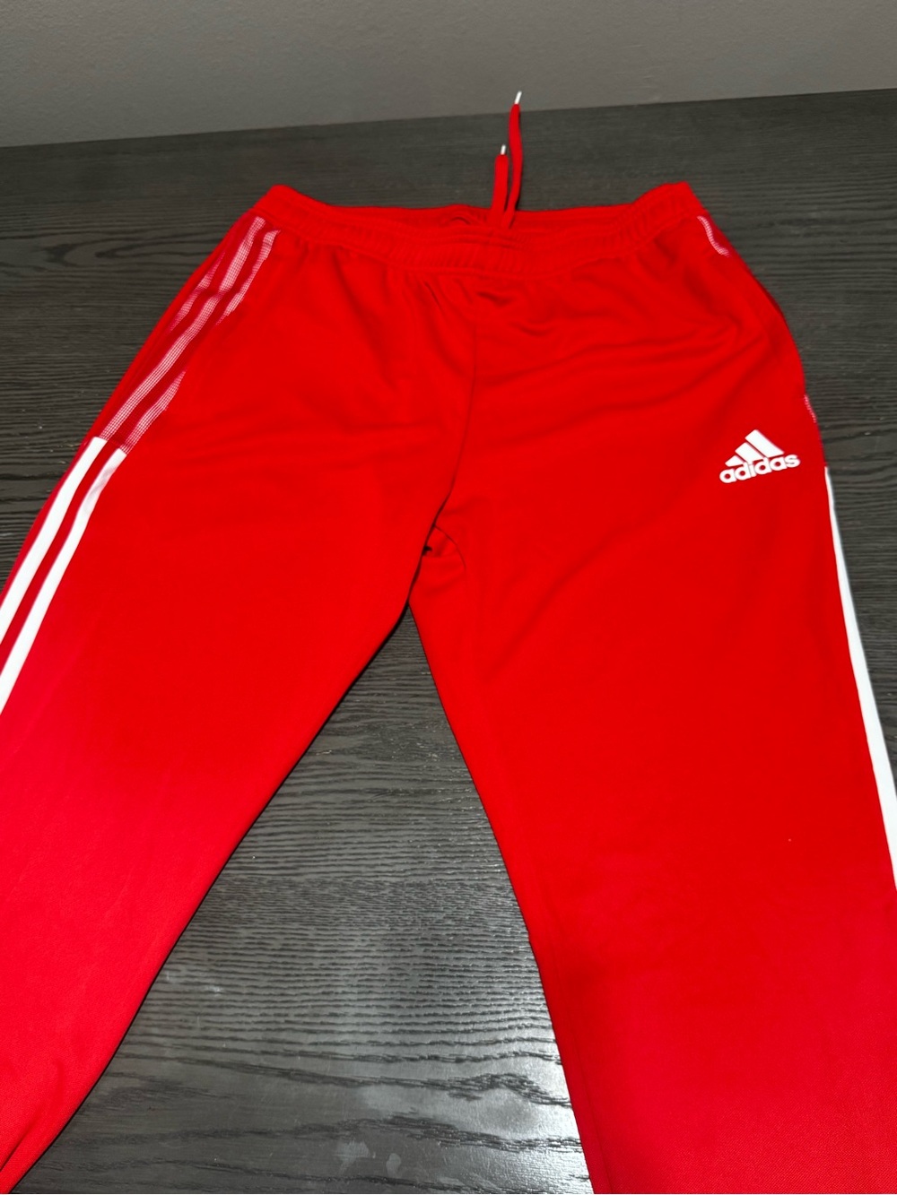Adidas Mens Red Athletic Track Pants